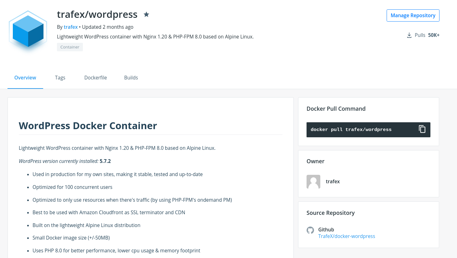 WordPress Docker image